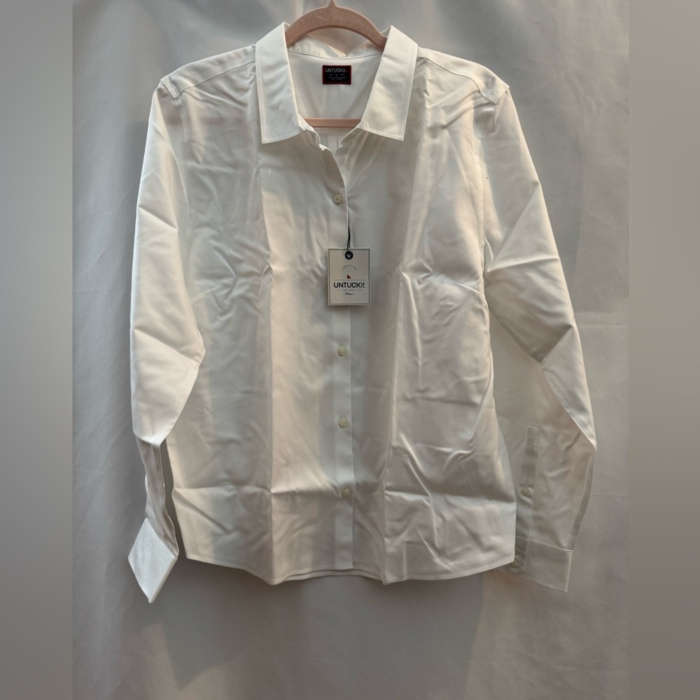 Untuckit Bianca Toscano Long Sleeve Button Down White 18